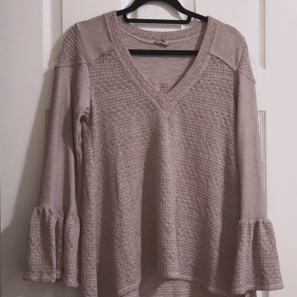 POL Bell Sleeve Knit Top Lavendar Small NWOT